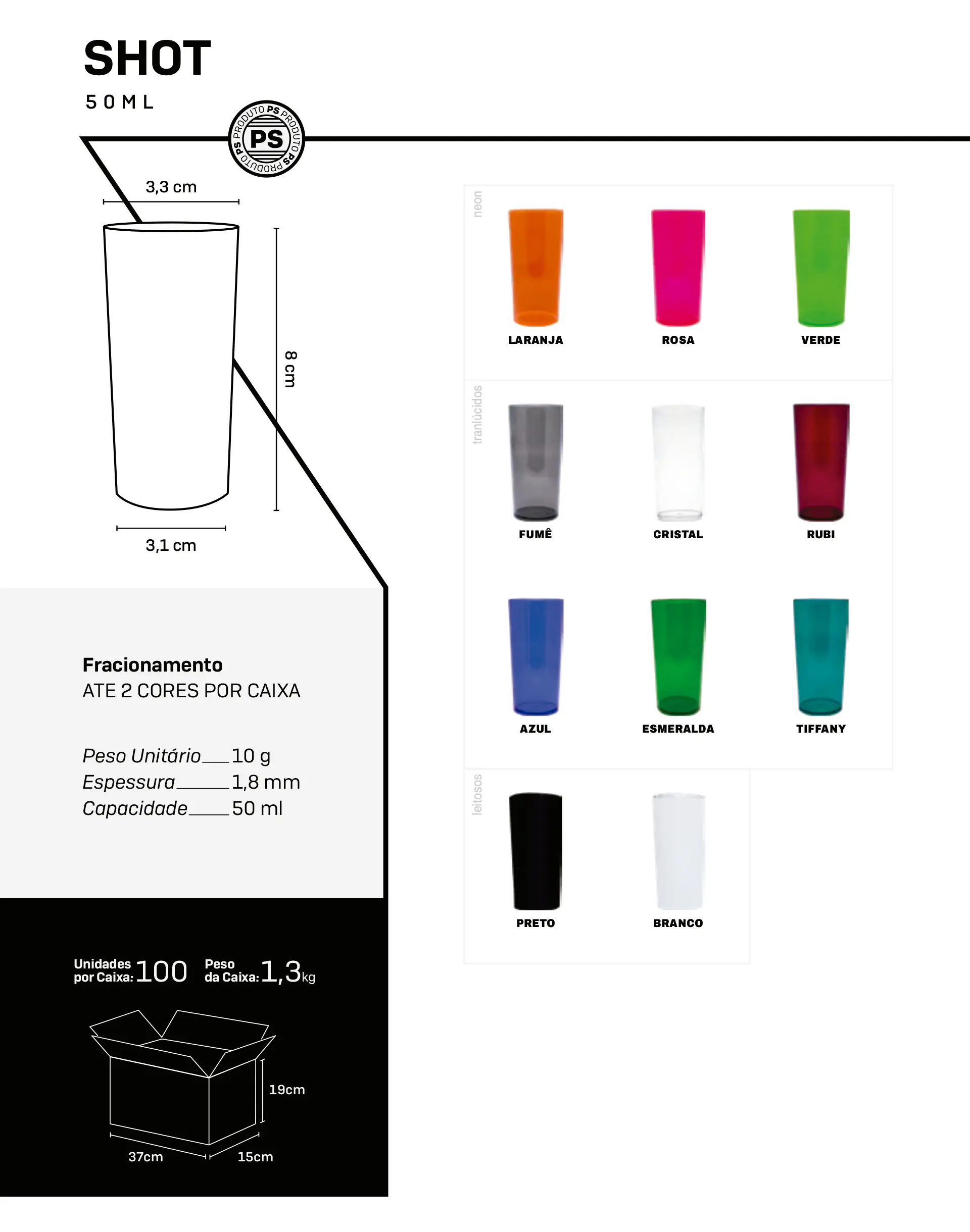 COPO SHOT 500ML