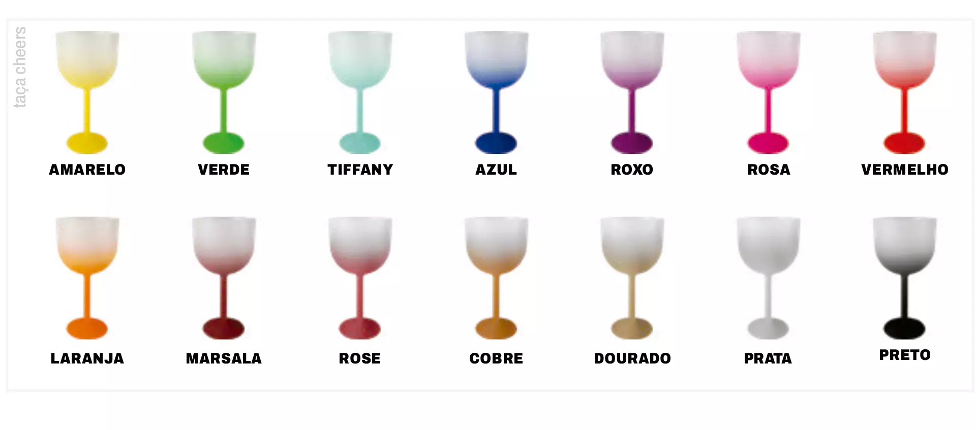 TAÇA CHEERS 500ML DEGRADÊ