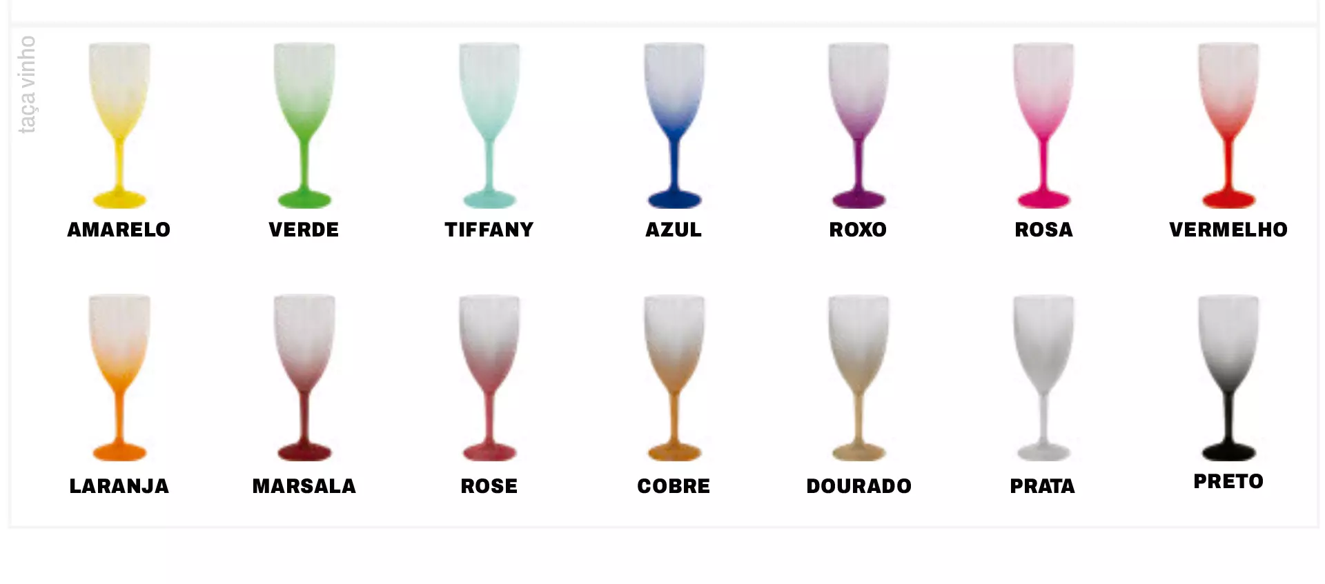 TAÇA DE VINHO 350ML DEGRADÊ 2 Drink UP